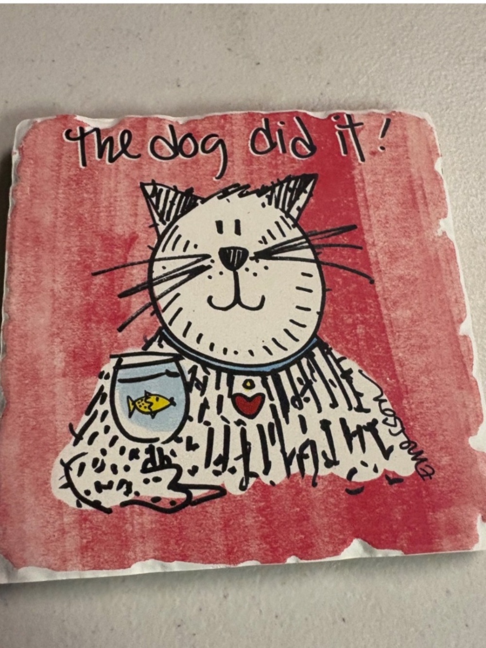Tumbled Stone cat coaster “I need at least 3 naps a day”